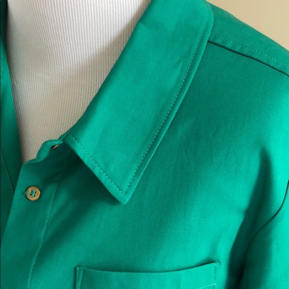 European designer long sleeve cuffed shirt dress - Picture 6 of 8